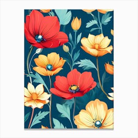 Floral Seamless Pattern 2 Canvas Print