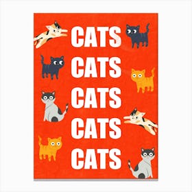 CATS CATS CATS CATS Canvas Print