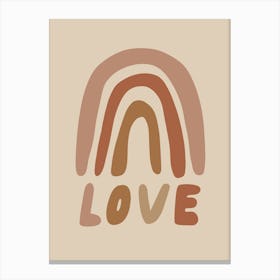 Boho Rainbow Love Cottagecore Nursery Art Canvas Print