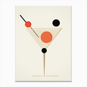 Mid Century Modern Martini Floral Infusion Cocktail 3 Canvas Print