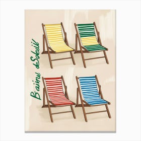 Beach Chairs 5 Canvas Print