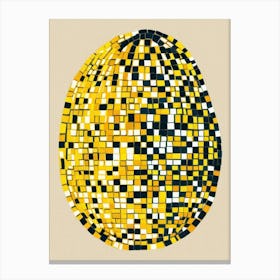 Yellow Mosaic Ball Canvas Print