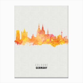 Cologne Germany City watercolor Canvas Print