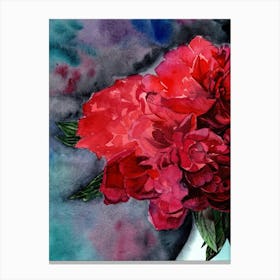 Bouquet of peonies Canvas Print