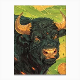 Bull With Horns 1 Canvas Print