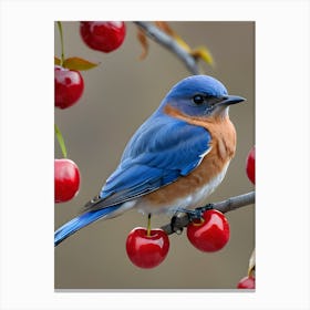 Eastern Bluebird-Reimagined 25 Canvas Print