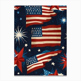 Patriotic Pattern Canvas Print