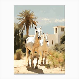 Horses Painting In Andalusia Spain 2 Canvas Print