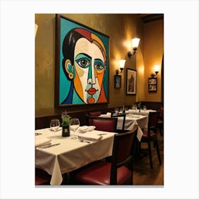 Restaurant Dining Room Canvas Print