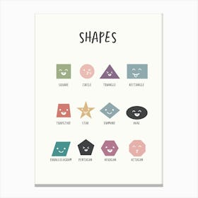 Shapes For Kids Canvas Print