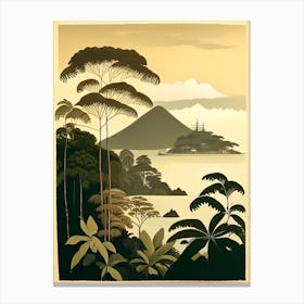 Maluku Indonesia Rousseau Inspired Tropical Destination Canvas Print