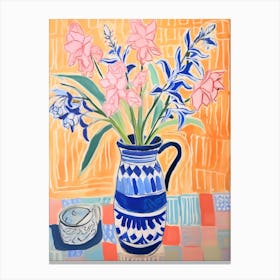 Flower Painting Fauvist Style Bluebell 3 Canvas Print