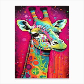 Grafitti Giraffe Canvas Print