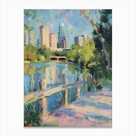 Red River Cultural District Austin Texas Oil Painting 4 Canvas Print