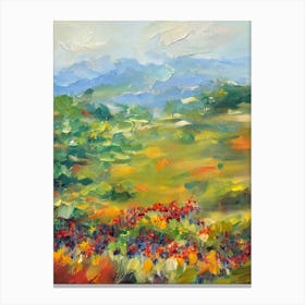 Crown Of Thorns Impressionist Painting Plant Canvas Print