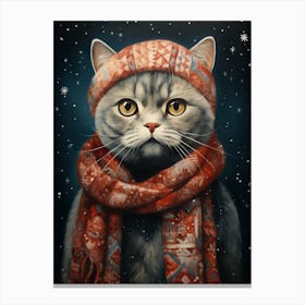 Winter Cat 1 Canvas Print