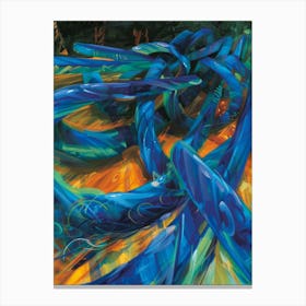 Blue Strands Canvas Print