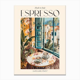 Cagliari Espresso Made In Italy 4 Poster Canvas Print