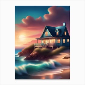 House On The Beach 3 Canvas Print