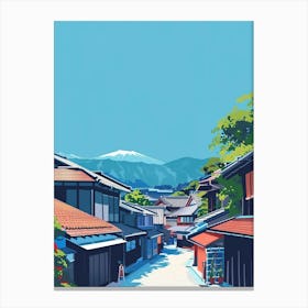 Matsumoto Japan 3 Colourful Illustration Canvas Print