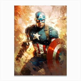 Captain America Painting Canvas Print