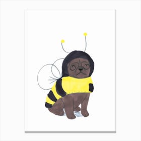 Pug Bee Canvas Print