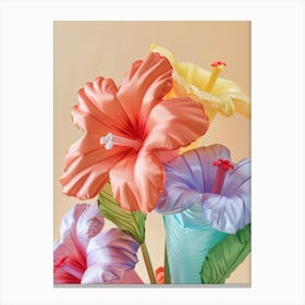 Dreamy Inflatable Flowers Hibiscus 3 Canvas Print