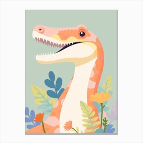 Colourful Dinosaur Elasmosaurus 2 Canvas Print
