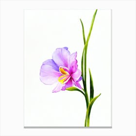 Freesia Watercolour Flower Canvas Print