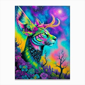 Psychedelic Deer Canvas Print