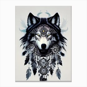 Wolf Dreamcatcher 4 Canvas Print
