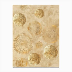 Gold Circles 4 Canvas Print