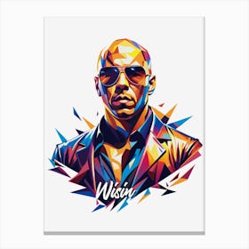 Wisin 02 Portrait Music Icon WPAP Pop Art Canvas Print