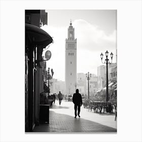 Casablanca, Morocco, Photography In Black And White 1 Canvas Print