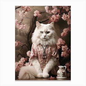 Cat In A Dress 1 Canvas Print