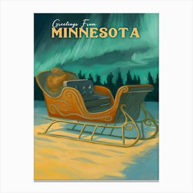 Greetings From Minnesota Canvas Print