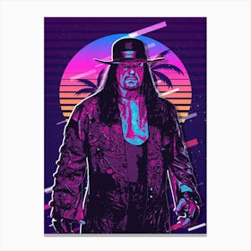 The Undertaker 80s Retro Canvas Print