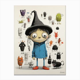 Monsters And Witches Canvas Print