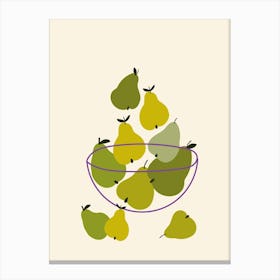 Pears In A Bowl Canvas Print