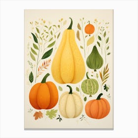 Cute Pumpkin Illustration 4 Canvas Print