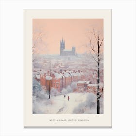 Dreamy Winter Painting Poster Nottingham United Kingdom 1 Canvas Print