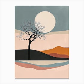 Lone Tree, Minimalism 3 Canvas Print