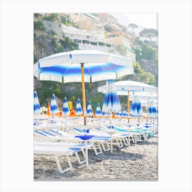 Positano Beach Umbrellas Canvas Print