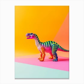 Pattern Pastel Toy Dinosaur 1 Canvas Print