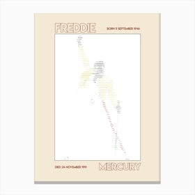 Famous People Freddie Mercury Born 5 September 1946 Died 24 November 1991 (Ascii Art) Canvas Print