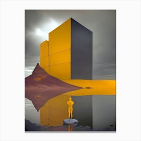 Building In The Desert Canvas Print