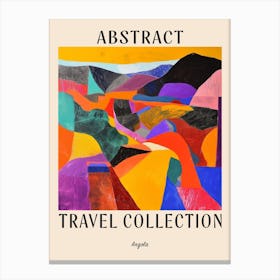 Abstract Travel Collection Poster Angola 3 Canvas Print