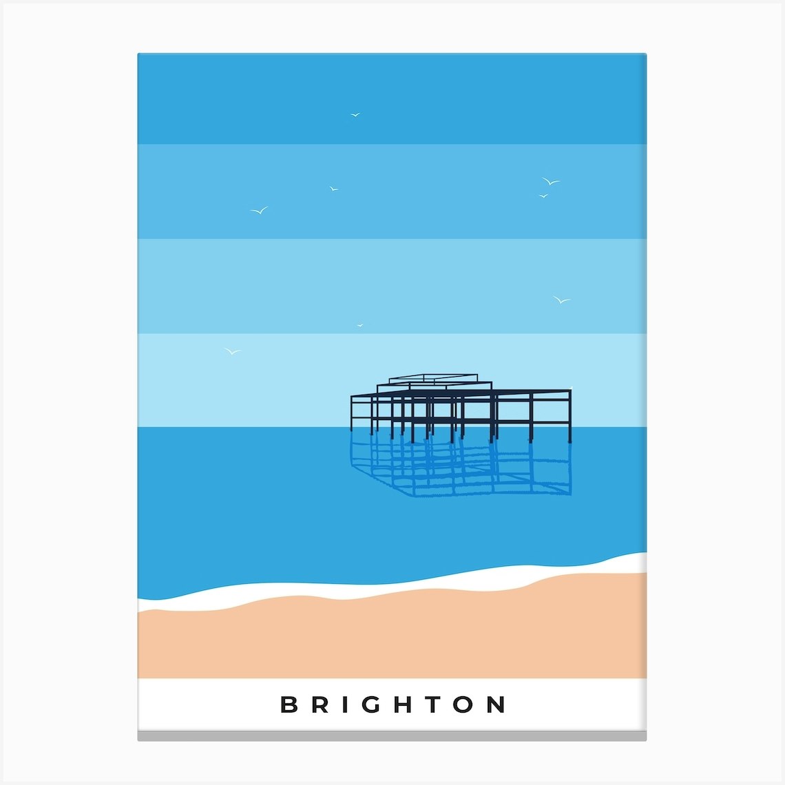 Brighton Blue Canvas Print by The Good Eggs - Fy