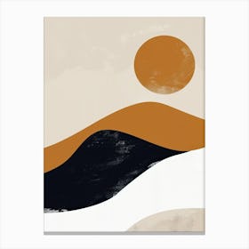 Breaths Of Beige Minimalist Style Canvas Print