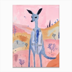 Playful Illustration Of Kangaroo For Kids Room 1 Canvas Print
